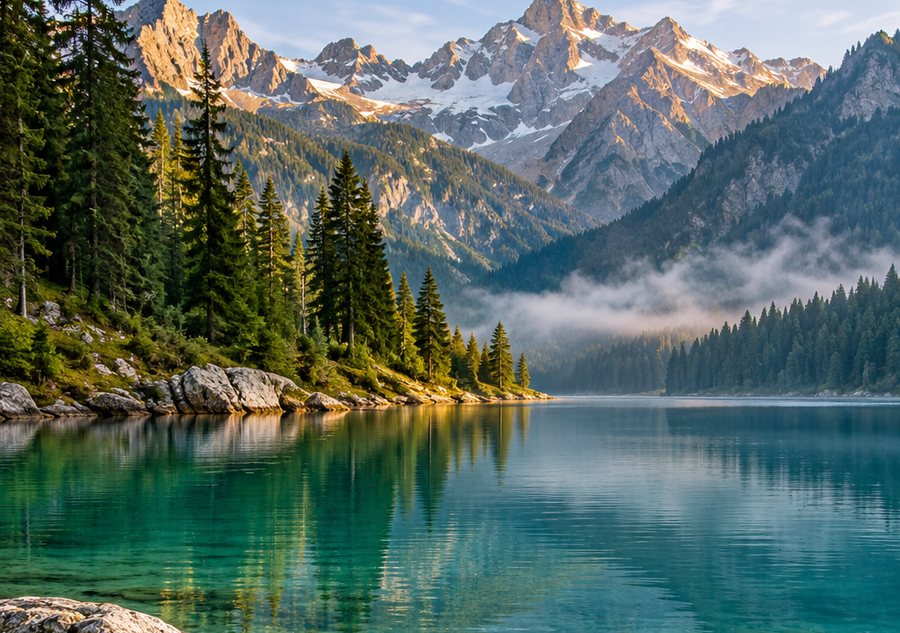 Memories — a mountain lake, scored 9.3 in Picnumo